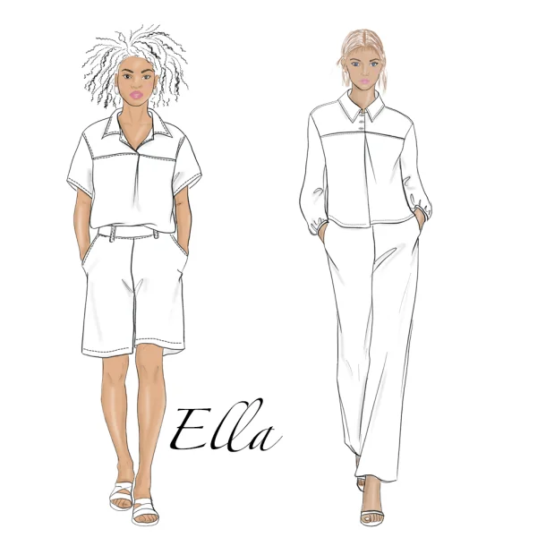 Kartó "Ella" bluse/skjortebluse str.34-48