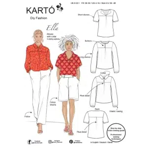 Kartó "Ella" bluse/skjortebluse str.34-48