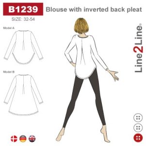 Line2Line B1239, Bluse m/wienerlæg i ryg, stræk Line2Line B1239, Bluse m/wienerlæg i ryg, stræk