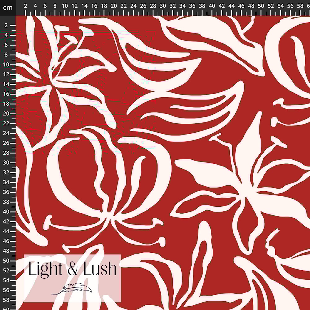 Twill Vævet Viskose m/grafisk print, "Light & Lush 25 summer"