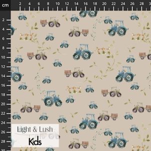 Bomuldspoplin m/kulørte sommerfugle, "Light & Lush Kids poplin Spring" Bomuldspoplin m/kulørte sommerfugle, "Light & Lush Kids poplin Spring"