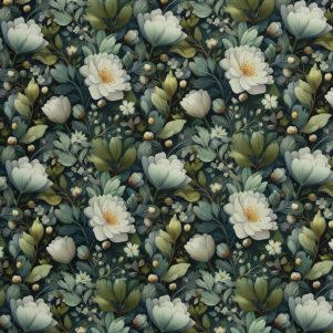 Coated Tekstilvoksdug M/Blomster, Sarah Mariam Coated Tekstilvoksdug M/Blomster, Sarah Mariam