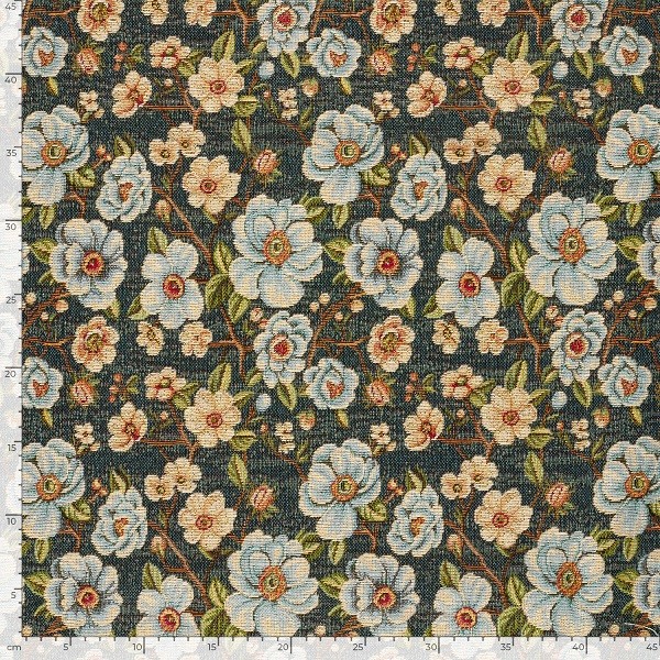 Gobelin, Blomster, Blå bund