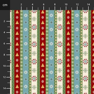"Nordic Holiday Village, Border stripes" by Mary Jane "Nordic Holiday Village, Border stripes" by Mary Jane