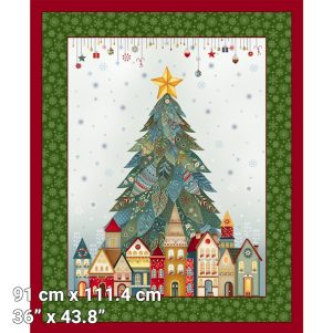 Panel "Nordic Holiday Village, Ice Blue Tree" - Digital (91x111,4 cm.) by Mary Jane Panel "Nordic Holiday Village, Ice Blue Tree" - Digital (91x111,4 cm.) by Mary Jane