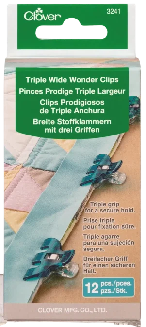 Clover 3241, Trible wide wonder clips (12 stk) Clover 3241, Trible wide wonder clips (12 stk)