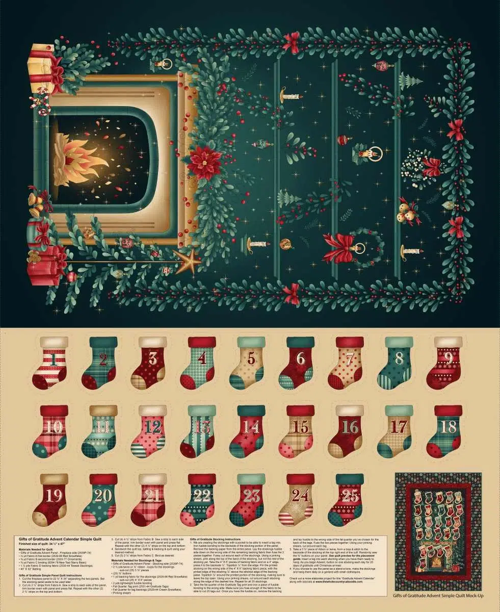 "Gifts of Gratitude, Advent Calendar" by Leanne Anderson & Kaytlyn Kueblerl (91,4x111,8cm.) "Gifts of Gratitude, Advent Calendar" by Leanne Anderson & Kaytlyn Kueblerl (91,4x111,8cm.)