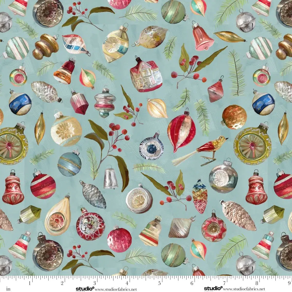"Holly Woods, Vintage Ornaments" by Cathy Walters "Holly Woods, Vintage Ornaments" by Cathy Walters