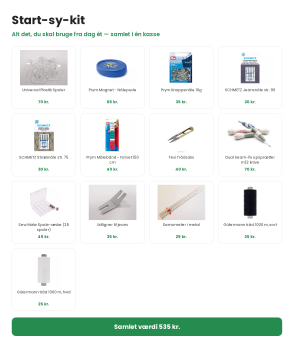 Start-sy-kit (værdi 535 kr.) Start-sy-kit (værdi 535 kr.)