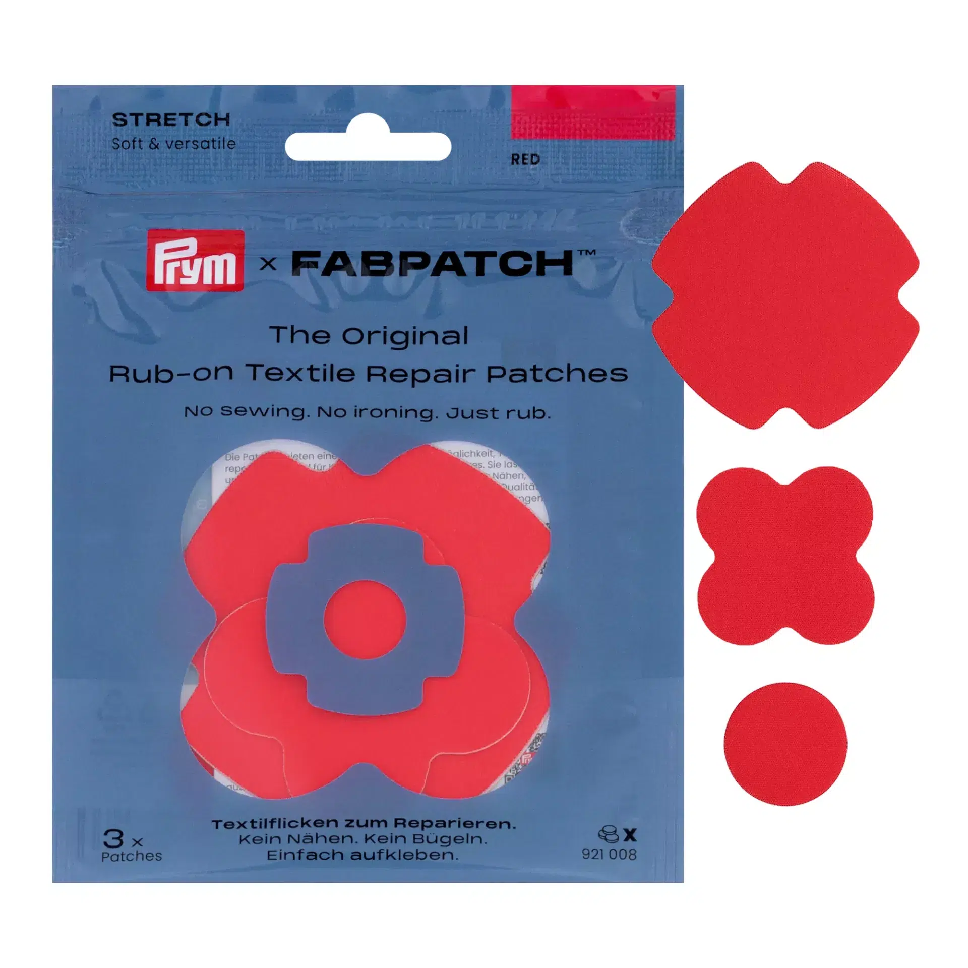 FabPatch STRETCH - reparationslapper, rød