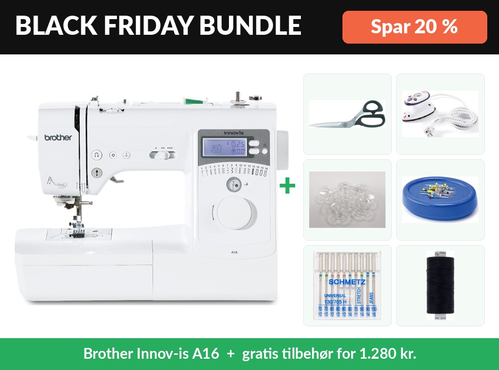 Black Friday Bundle - Brother Innov-is A16 + tilbehør for 1.280 kr.
