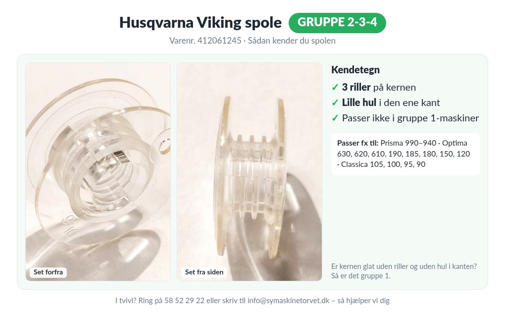 Husqvarna Viking spoler – gruppe 2-3-4 (10 stk.) Husqvarna Viking spoler – gruppe 2-3-4 (10 stk.)