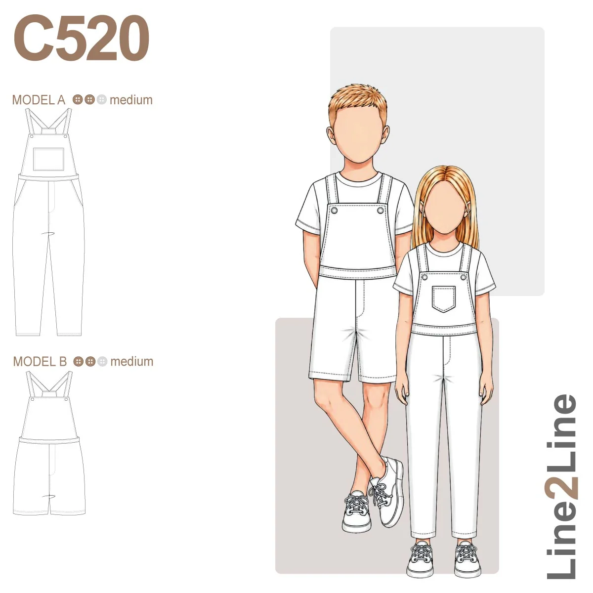 Line2line C520, overalls t/børn